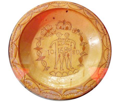 Plate celebrating Siamese twins of Isle Brewers